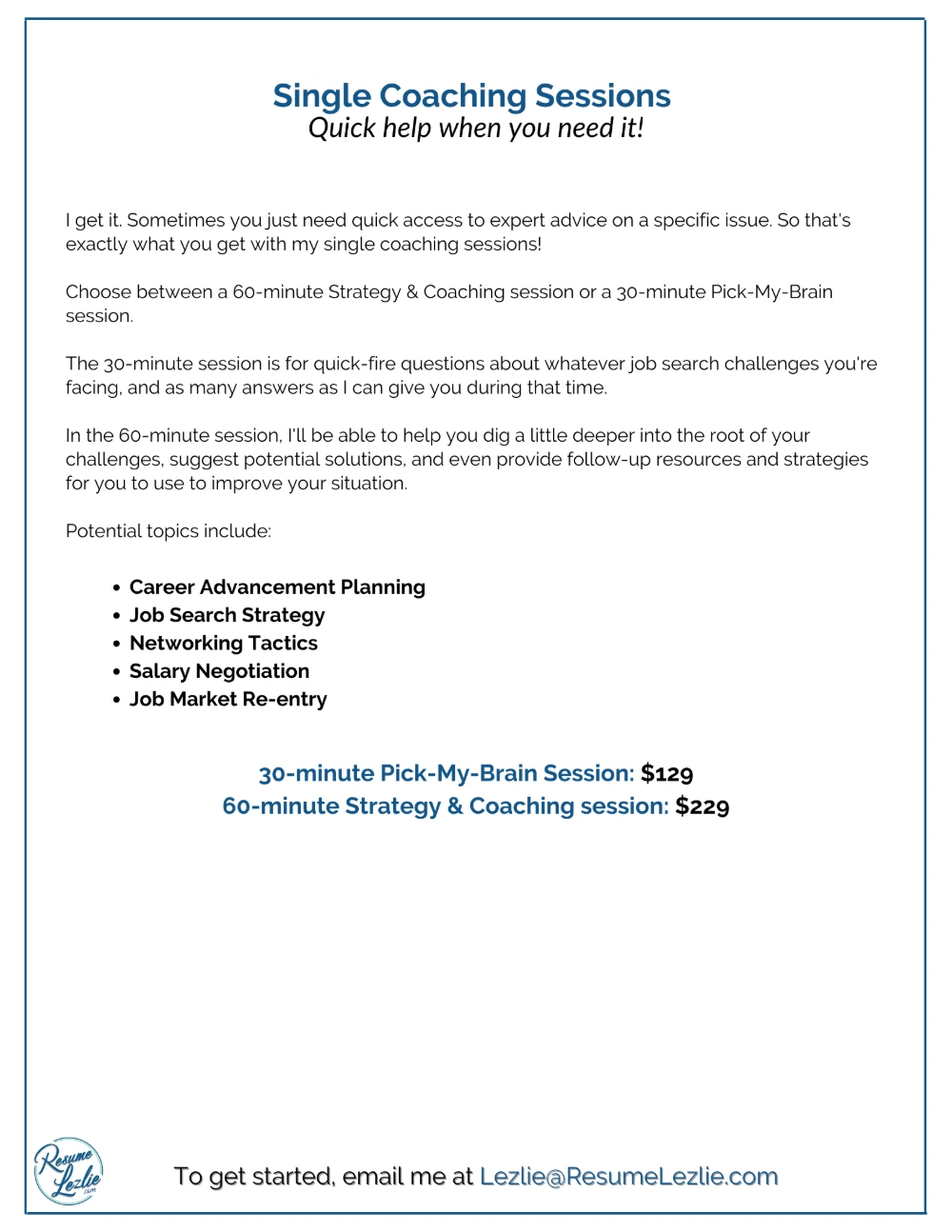 Client message praising Resume Lezlie