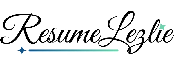 The Resume Lezlie script wordmark logo