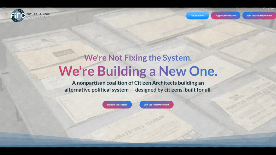 Above the FoldHero Video +Gradient Text + Engagement Buttons